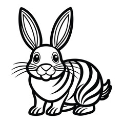 Fototapeta premium vector illustration of a rabbit