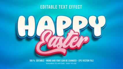 happy easter editable text effect