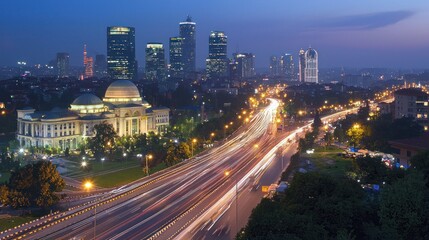 Obraz premium Night Lights of Istanbul: A Stunning Cityscape