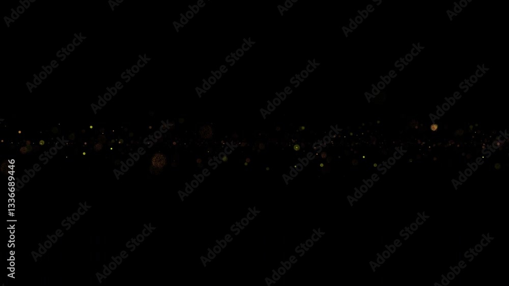 Canvas Prints glow spark bomb particles animation on black abstract background. 4k 3d animation of fiery green pin