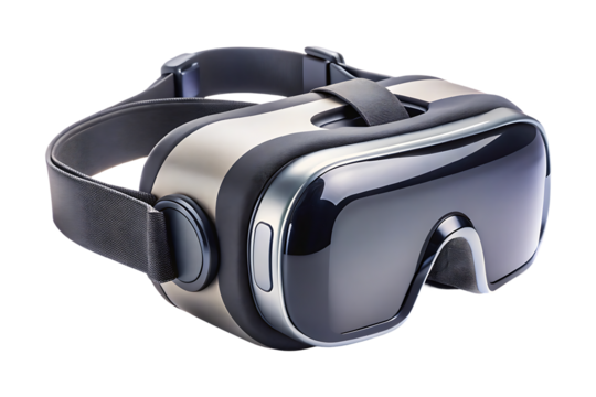 modern VR AR goggle glass isolated on transparent background