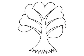 Continuous one line art environment earth day vector icon
