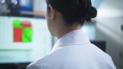 Asian female scientists are working in a biological laboratory