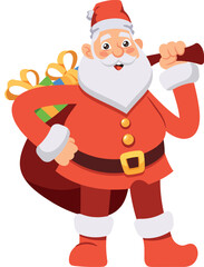 Santa Clause with gifts sack