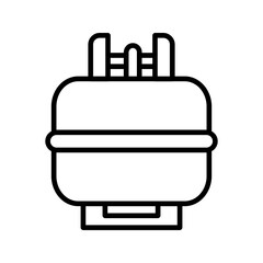 Gas cylinder icon on white background