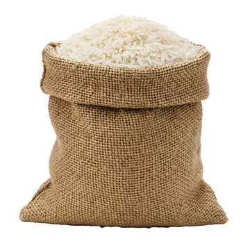 bag of rice isolated on transparent background
