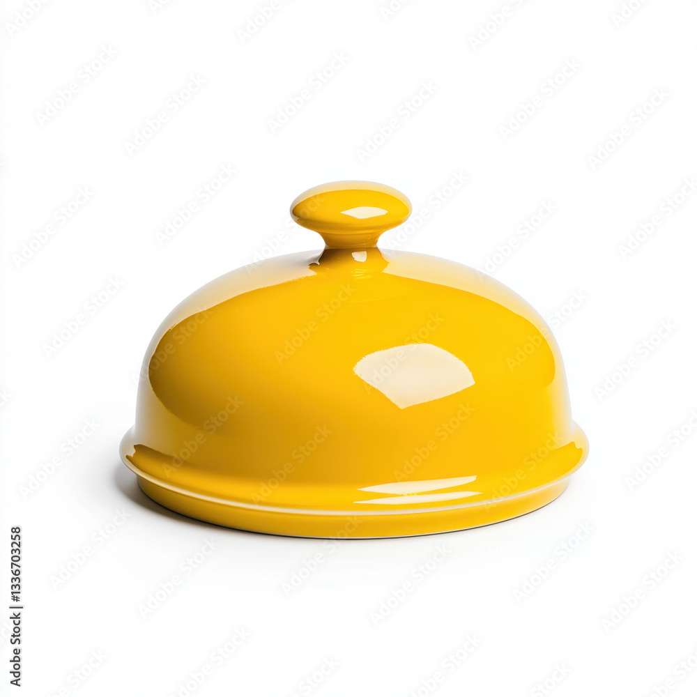 Poster a bright yellow clochet captured in a realistic photography style offering ample copy space for text