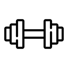 dumbbell line icon