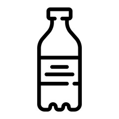 water bottle line icon