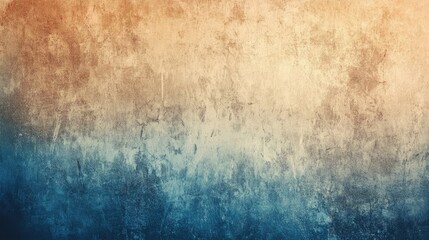 Fototapeta premium Textured gradient wall with warm orange and cool blue tones, creating a soothing backdrop for design projects