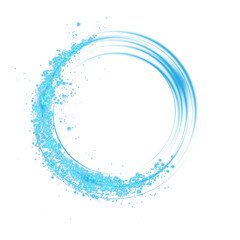 Mystical blue speed stripes, glitter effect. Shine of cosmic rays. Neon lines of speed and fast wind. Glow effect, powerful energy. PNG.
