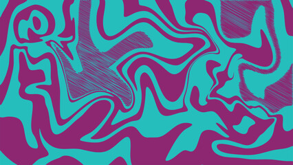 Fototapeta premium Groovy psychedelic wave background for banner design. Retro 60s 70s psychedelic pattern. Modern wave retro abstract design.