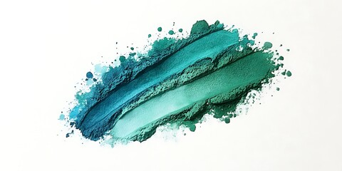 Teal and Green Pigment Swatch