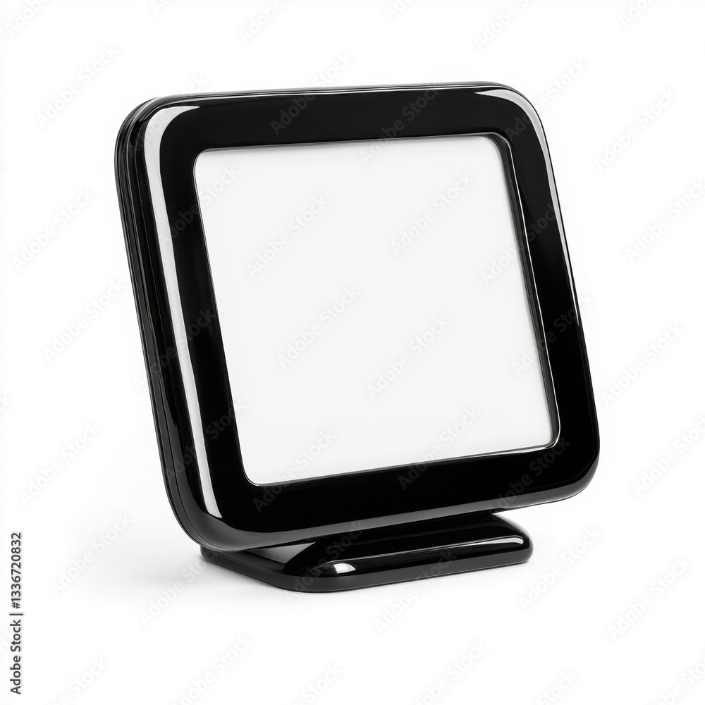 Poster a minimalist black square frame perfect for displaying art or photography on a clean white backgroun