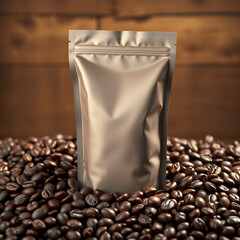 Glossy Coffee Packaging Mockup – High-Resolution Design for Eye-Catching and Professional Branding