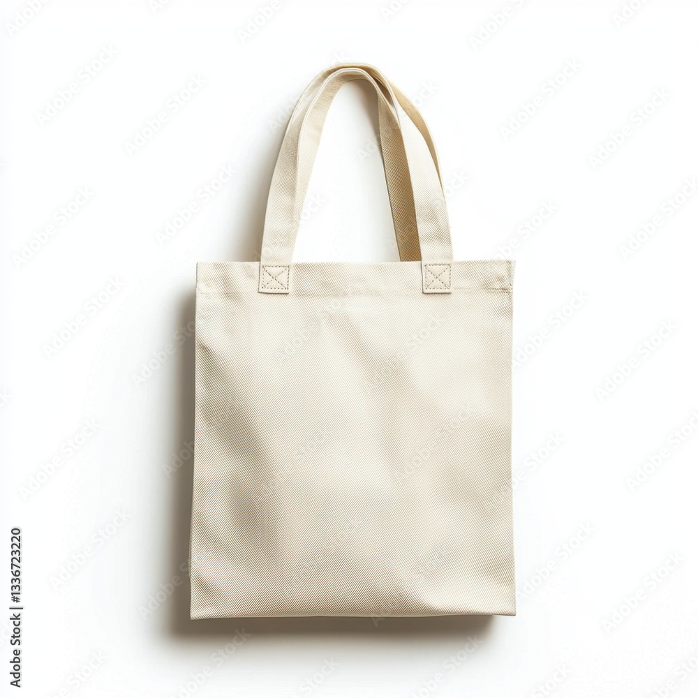 Aufkleber modern eco-friendly tote bag in realistic photography highlighting its practical use for shopping an