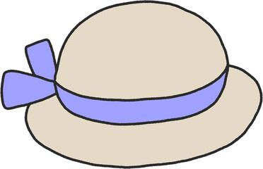 a hat with a ribbon