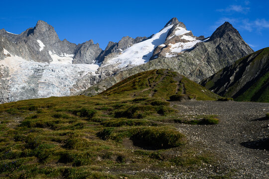 The Mont Dolent is regarded as the tripoint between Italy, Switzerland and France, although the tripoint itself lies at 3,749 metres, less than 100 metres north-west of its summit.