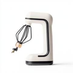 White electric mixer featuring whisk attachments displayed on a neutral background perfect for baking and cooking tasks showcasing its functionality and modern design for effortless mixing