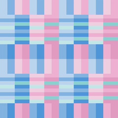 Geometric pink blue and green seamless pattern