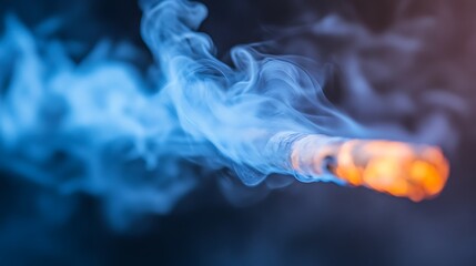 Colorful smoke trail, dark background