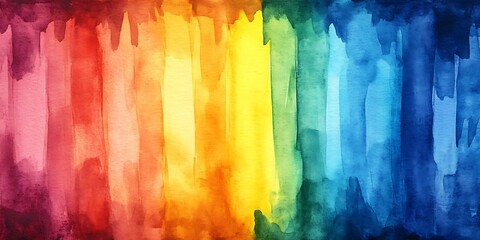 Rainbow watercolor abstract art background