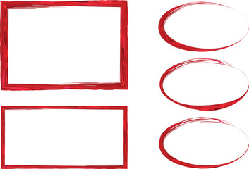 red colorful art sketchy abstract frames