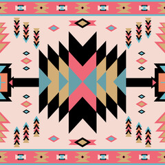 Obraz premium Abstract ethnic geometric pattern design for background or wallpaper.