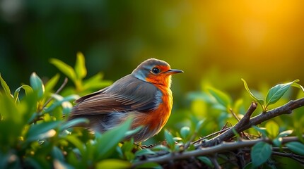 robin on a branch photos
