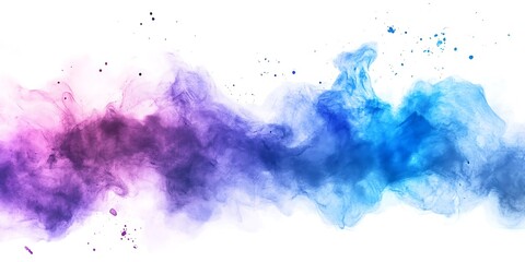 Colorful smoke swirls on white