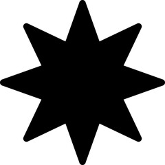 Fototapeta premium Burst Star Silhouette. Sparkle Star Silhouette Icon. Simple starburst symbol flat vector. Star icon svg. Good for greeting card,poster, craft and DIY. Transparent background.