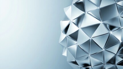 Elegant silver and blue geometric corporate background, modern branding concept