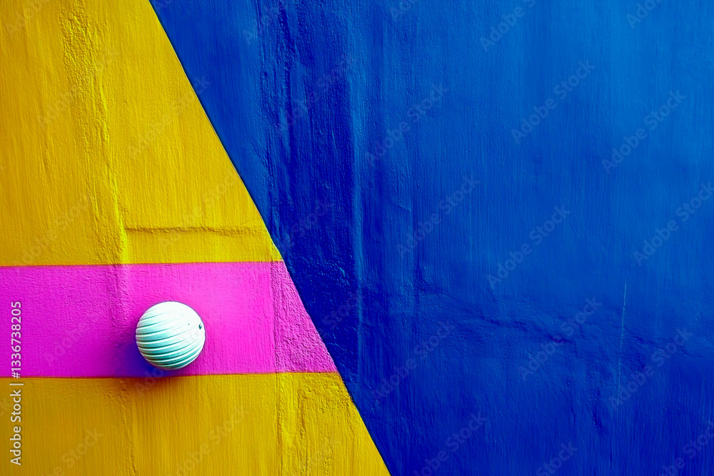 Poster exploring the vibrant dance of complementary colors on a colorful surface