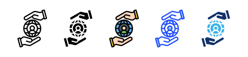 Corporate Social Responsibility Icon Set With Multiple Style Collection