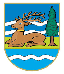 Heraldic sign of Srem with a deer
