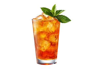 Aperol spritz cocktail Isolated on White and Transparent Background PNG Image.