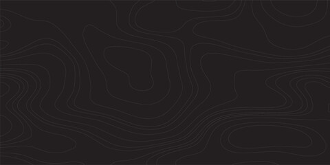Black and white wavy paper curve relief abstract topographic map background. Geographic mountain relief. Topographic map lines, contour background. Abstract wave lines background.	