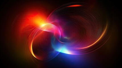 Glowing light patterns in abstract digital design, symbolizing modern technology and innovation.
