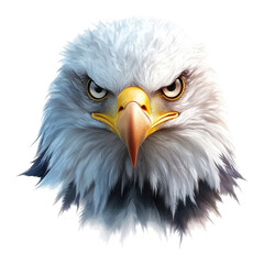 Obraz premium Majestic bald eagle closeup with intense gaze for wildlife posters and conservation awareness