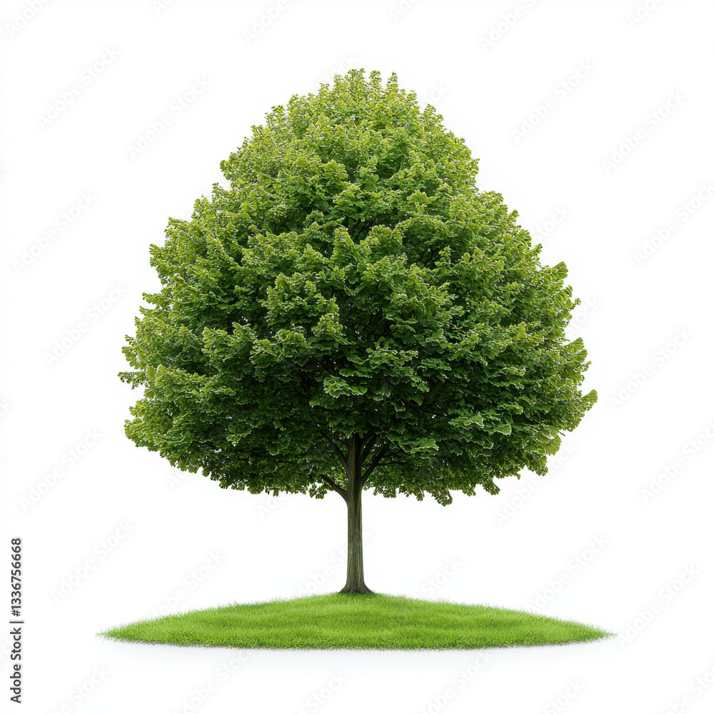 Poster majestic ginkgo tree standing proud against a white background highlighting its unique foliage and s