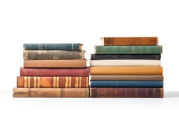 Fototapeta premium Book publication library white background.