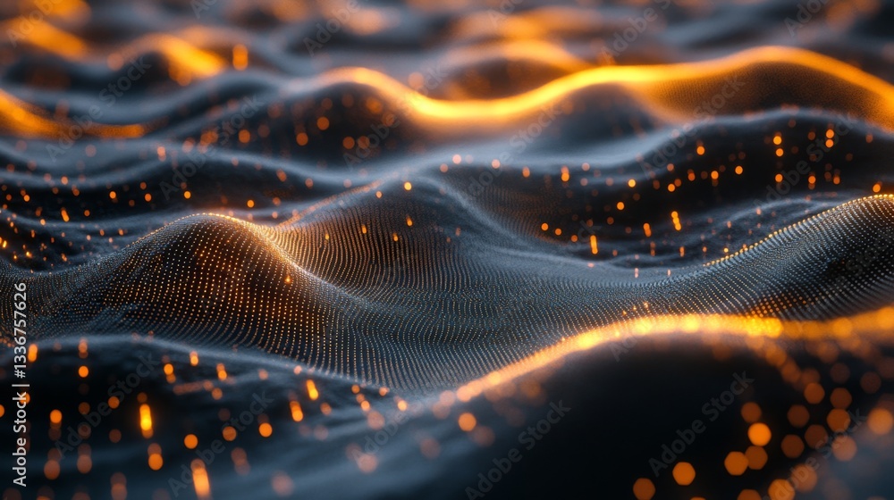 Poster exploring abstract neural network connections digital realm art piece virtual environment high-resol