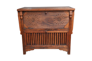 old wooden box  Antique Storage Trunk Chest Dark Wood Box Carved Furniture Laving Room Home Deco