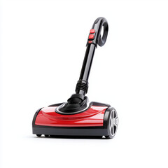 A functional vacuum cleaner captured in a realistic style with ample copy space for home cleaning and household product photography