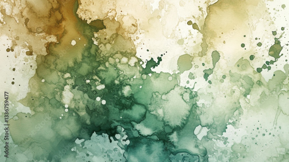 Poster creating abstract watercolor splatters art studio digital art artistic environment high-resolution v