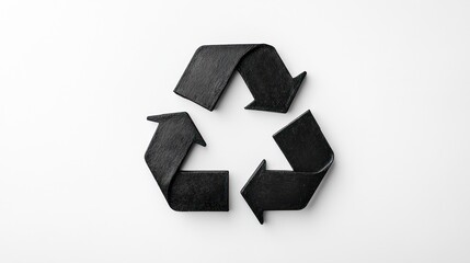 Recycled Symbol on White Surface