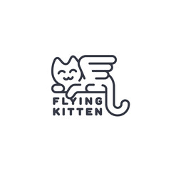 Flying kitten logo