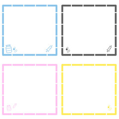 医療、病院イメージのフレームセット