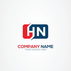 HN or NH Creative Modern Letters Logo Design Element