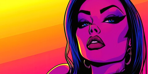 Fototapeta premium Interesting modern character - human with a modern style for game and comic